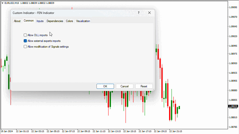 FEN Indicator Display Example